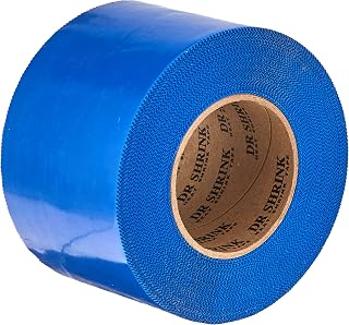 Dr. Shrink DS-704BP Blue Heat Shrink Tape Pinked - 4" x 180'