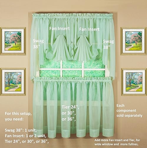 Vista 169 de Today's Curtain - Cortina Emelia de gasa original, panel de 84 pulgadas, negro, 60 pulgadas de ancho x 84 pulgadas de largo