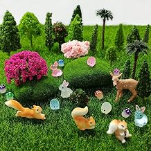Model Trees, Tree Figures, Forest Diorama Supplies, Mission Project Accessories with Moss Stones, Model Grass, Tree Figurines for Projects, DIY Crafts, Trees for Diorama