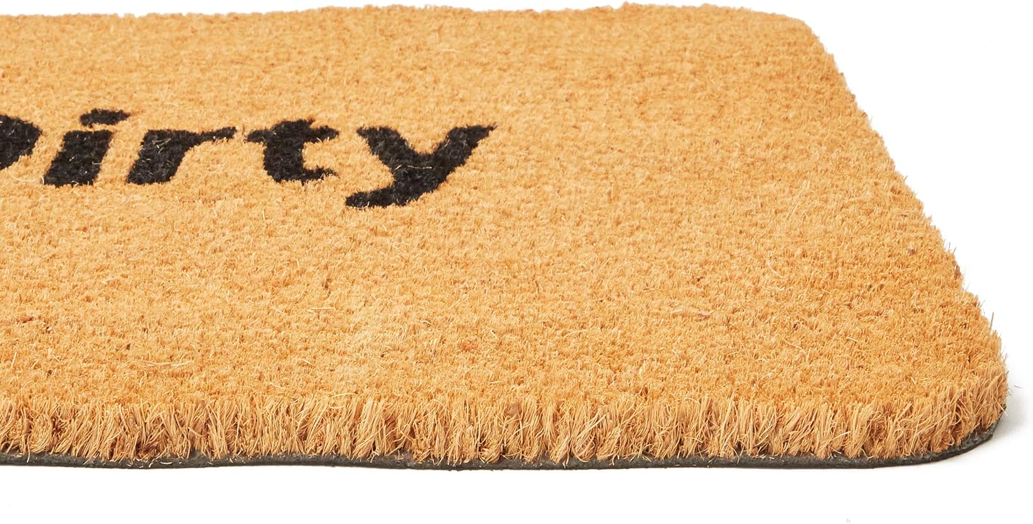 Juvale I Like It Dirty Welcome Mat for Front Door, Natural Coir Doormat (30 x 17 in)