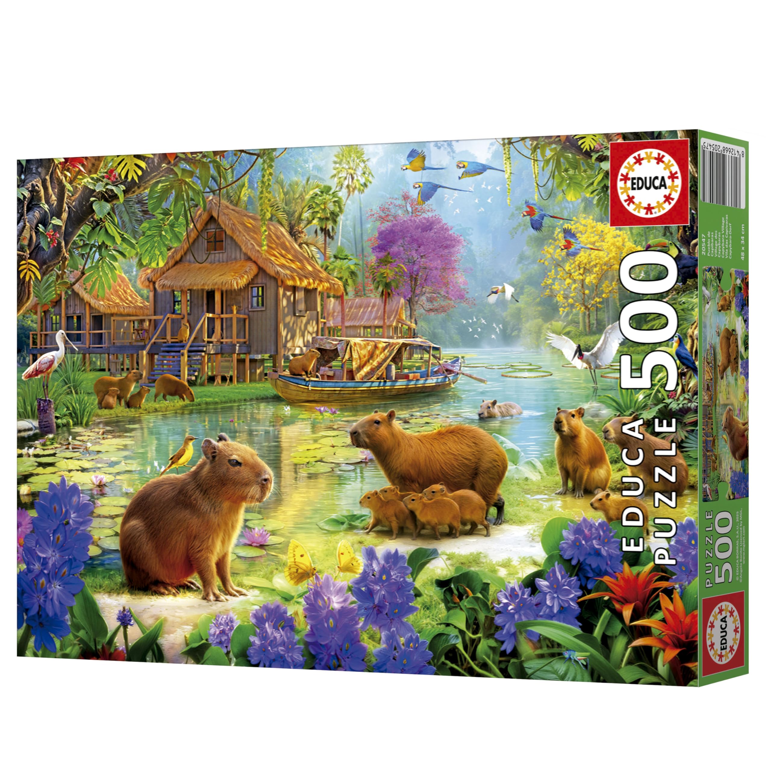 Educa - Puzzle Infantil de 500 Piezas | Pueblo de Capibaras | Medidas: 48 x 34 cm | A Partir de 11 años (20547) — view 3