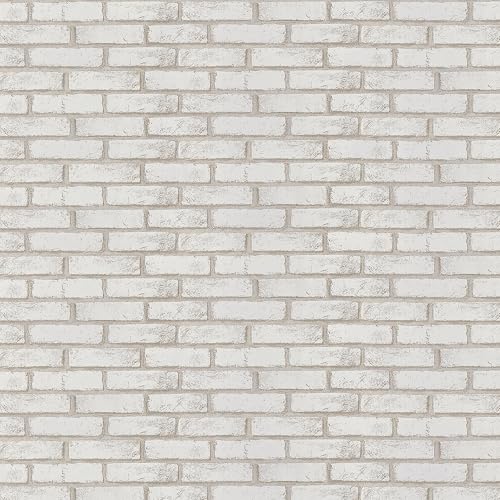 Timeet Brick Wallpaper Peel and Stick Wallpaper Self Adhesive Brick Contact Paper 17.7"×472.4" Faux Brick Wallpaper Removable Wall Paper for Bedroom Laundry Room Accent Walls