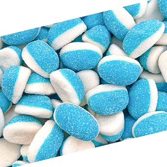 Blue Raspberry Puffs, Gummy Candy, Puffy Gummies, 1 Lb Bag | Blue Candy for Baby Shower Favors, Gender Reveal Candy