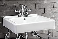 Vista 5 de Kingston Brass KB1601AL Heritage - Grifo central de 4 pulgadas con mango de palanca de metal, cromo pulido