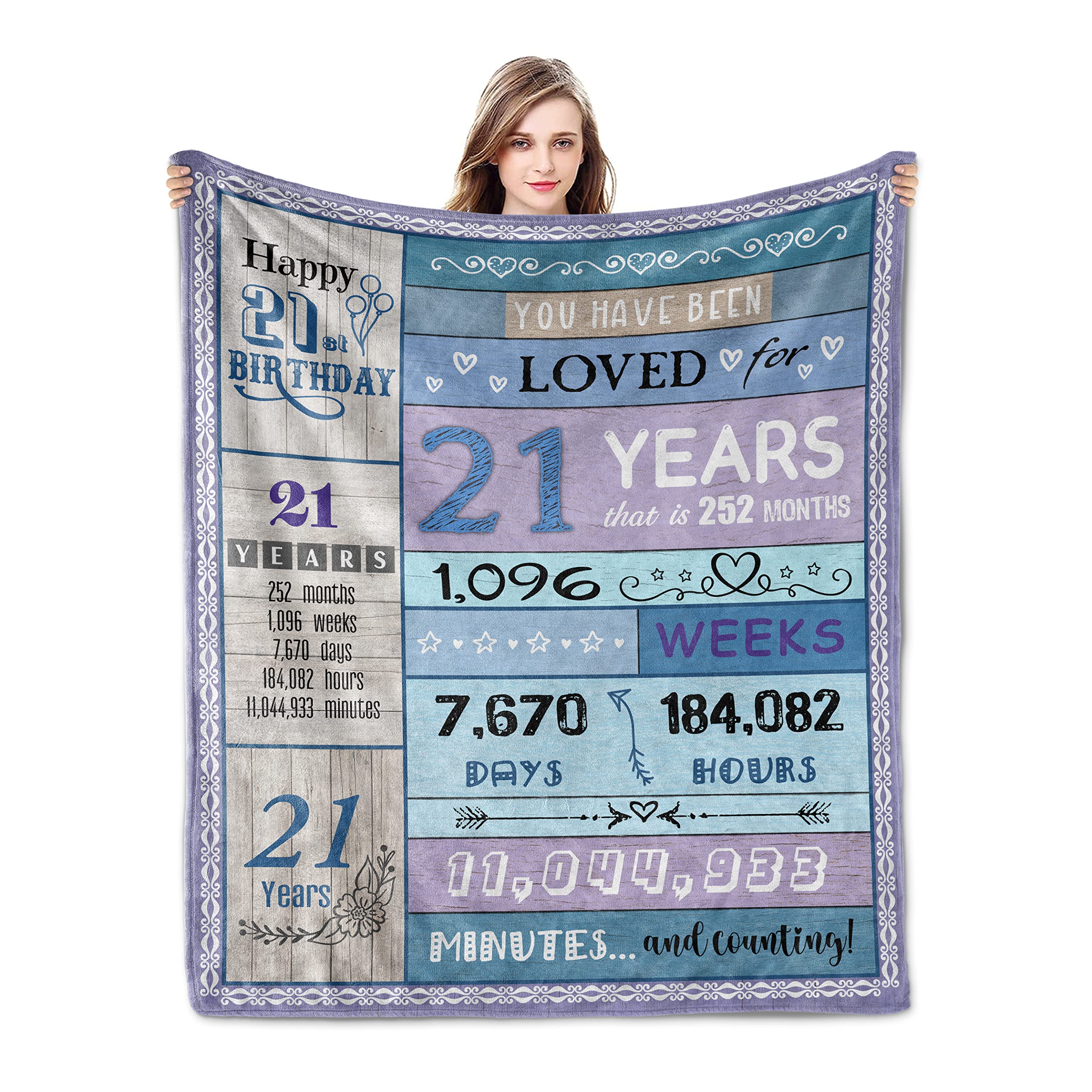 Regalo per il 21° compleanno per lei, fantastico regalo per il 21° compleanno, decorazioni per il 21° compleanno per lei, regali di compleanno per donne, regali per il 21° compleanno, donne, regali