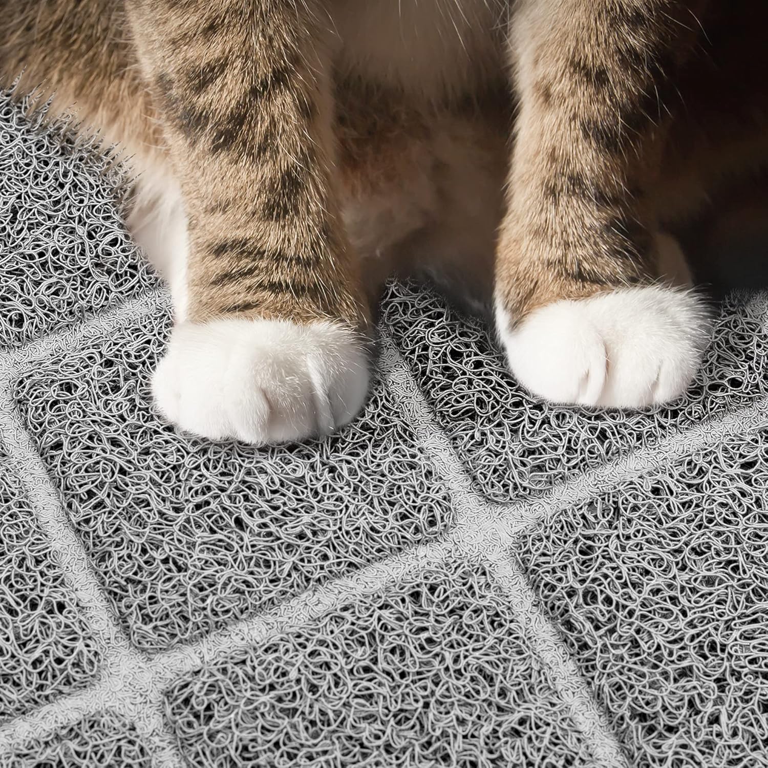 Niubya Premium Cat Litter Mat, 47" Long x 35" Wide, Non-Slip and Waterproof Design, Soft on Paws, Easy to Clean