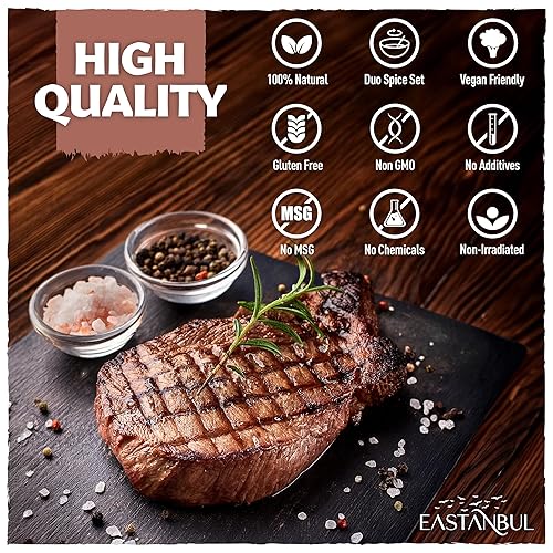 Miniatura 8 de Recambio de sal y pimienta para molinillo, granos de pimienta enteros de 6 onzas, sal rosa del Himalaya de 12.3 onzas, granos de pimienta para