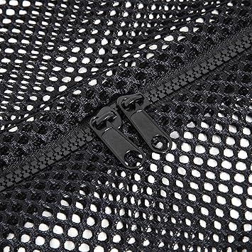 Champion Sports Mesh Duffle Bag Oversized Breathable Gear Bag with Zipper & Shoulder Strap for Sports, Gym & Travel