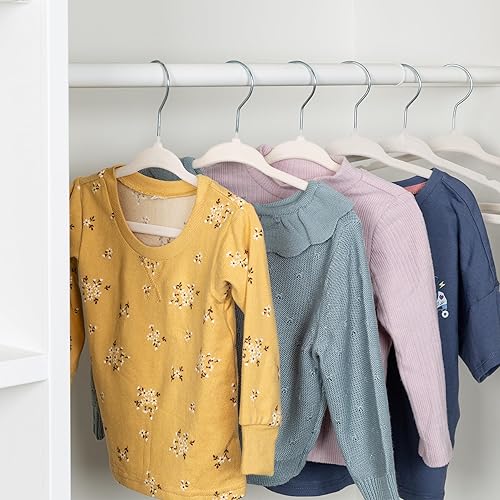 Honey Can Do HNG-09285 - Juego de 18 perchas de terciopelo antideslizantes de perfil delgado, marfil HNG-09285 marfil