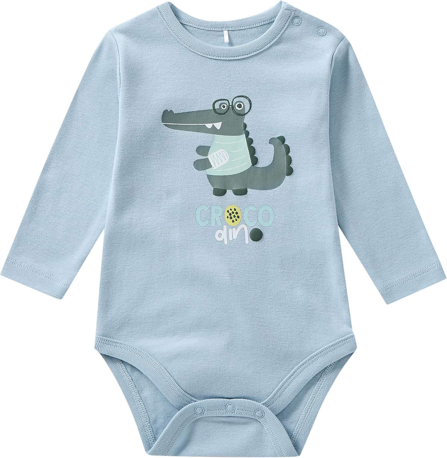 TRND O&X Baby Boy 2-Pack Long Sleeve Rib Knit Cotton Bodysuits for Infant 0-24M