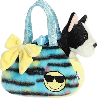 Aurora® Vibrant SmileyWorld® Fancy Pals™ Shades Stuffed Animal - Eye-Catching Designs for Retro Decor - Toys for Bedrooms, Birthday Gifts, and Celebrations - Black 8 Inches