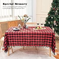 Vista 62 de Table Cloth Rectangle Table-Rustic Gingham Tablecloth Buffalo Plaid Table Cloth for Thanksgiving Christmas Kitchen Dining Room