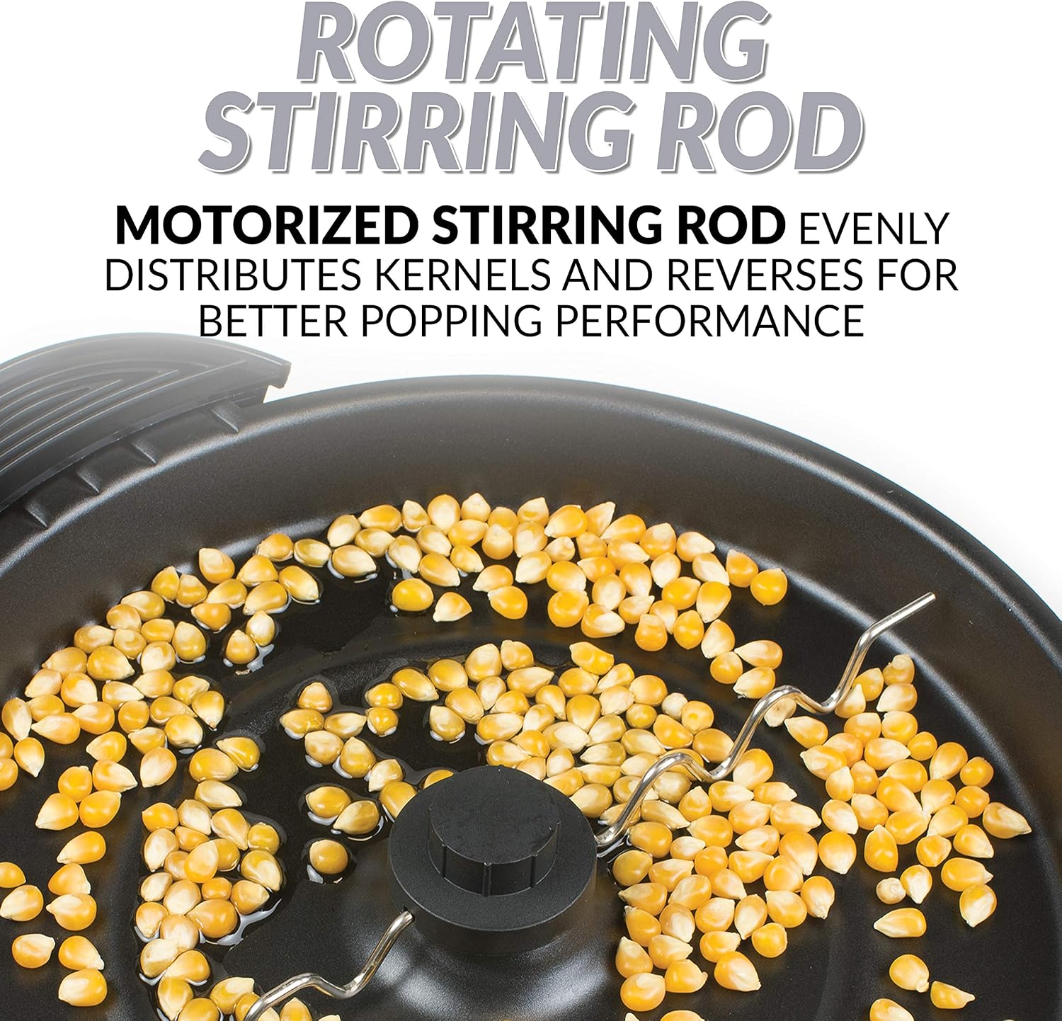 Nostalgia Stainless Steel 6-Quart Stirring Speed Popper with Quick-Heat Technology 24 Popcorn, with Kernel Measuring Cup, Makes Roasted Nuts, Perfect for Birthday Parties, Movie Nights