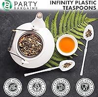 Vista 238 de Party Bargains Disposable Plastic Black Gold Cutlery Set, Infinity Modern Design Utensils, 40 Pack: 16 Forks, 8 Knives, 16 Spoons