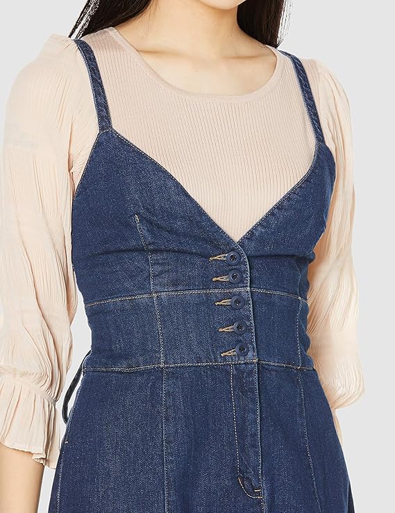 Amazon Co Jp ジル バイ ジルスチュアート ワンピース ストラップデニム レディース ネイビー 日本 S 日本サイズs相当 服 ファッション小物