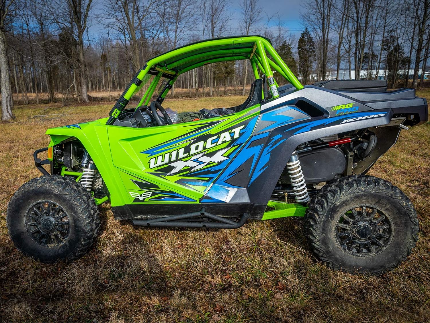 SuperATV Nerf Bars Tree Kickers Rock Sliders for 2018+ Textron Wildcat XX / Tracker XTR1000 | Constructed of 1.75” Heavy-Duty Steel DOM Tubing | Powder-Coat Finish | Hardware Included