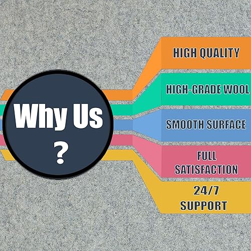 Miniatura 6 de Almohadilla de prensado de lana, 24 x 18 pulgadas, 100 % lana de fieltro de Nueva Zelanda para colchas, ideal para proyectos de costura de