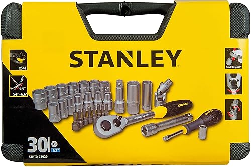 Miniatura 3 de Stanley STHT0-73929 - Llave de vaso de satén, plata, 12 pulgada, juego de 30 piezas