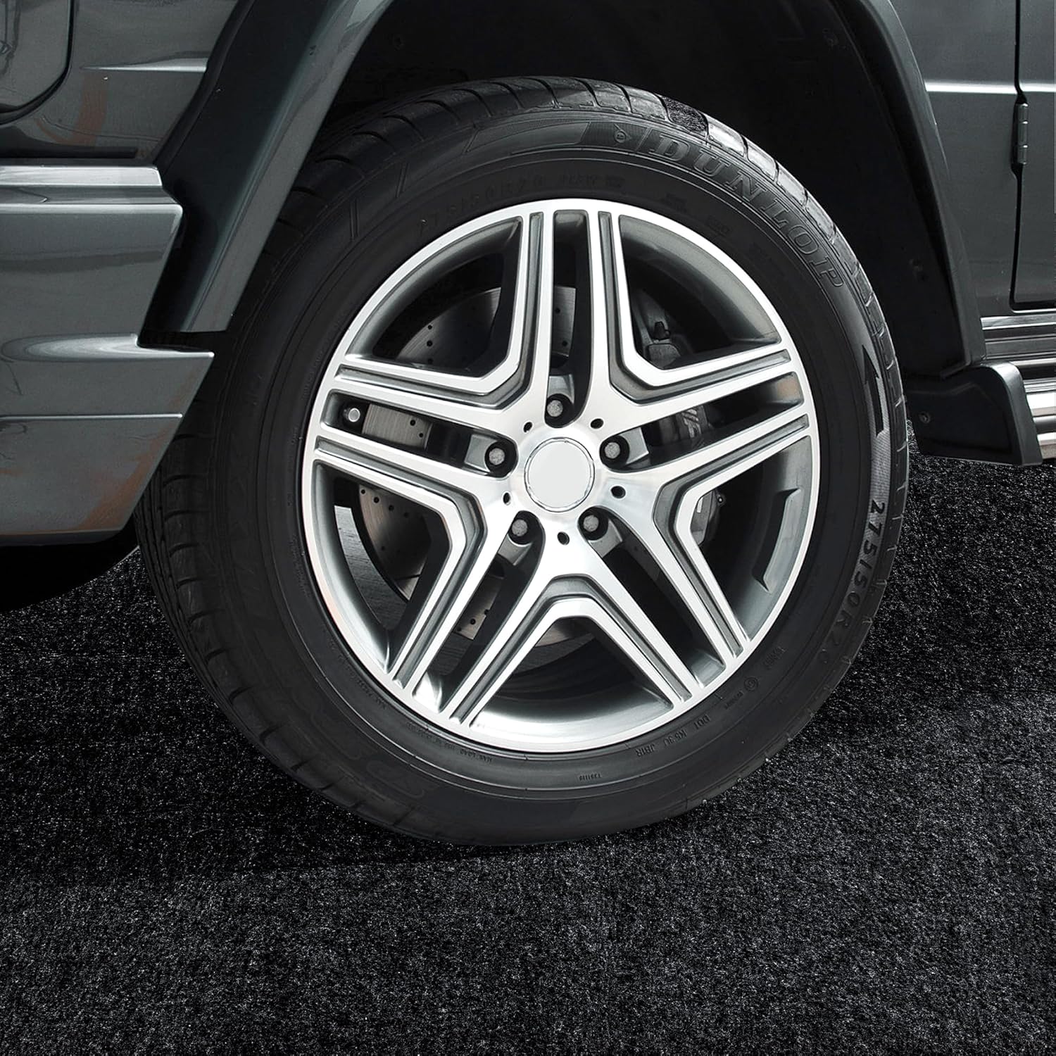 HOMBYS Extra Large Garage Floor Mat for Under Car,Floor Mats for Garage with Rubber Backing,Non Slip Garge Rug,Waterproof Backing Garage Carpet,Motorcycle Absorbent Oil Spill Mat,7'4"x8'4" - Image 9