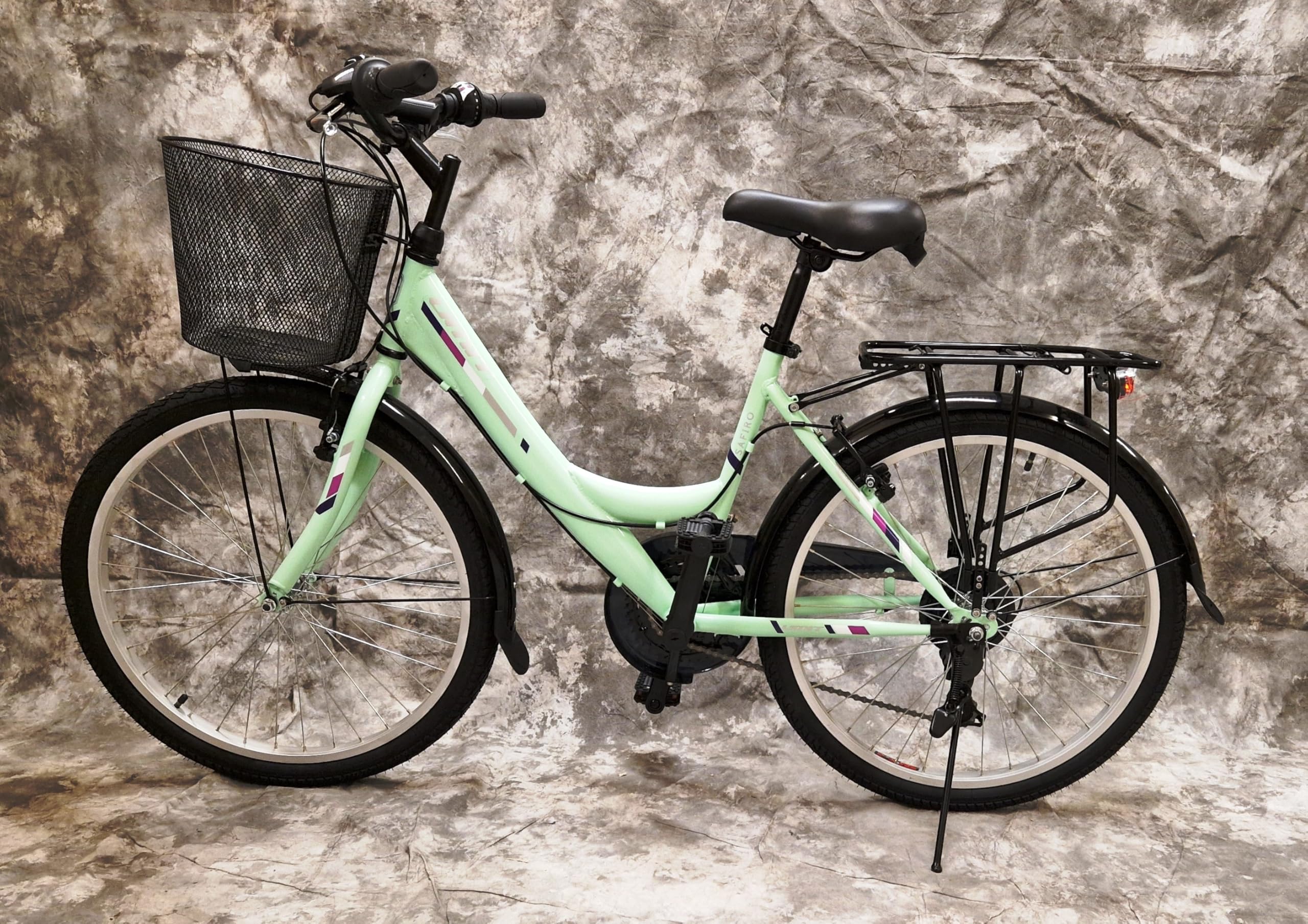 Generisch 26 Zoll Damencityrad SAFIRO 21-Gang Kettenschaltung, Gepäckträger, Korb NEU 2608 Mint Bitte BEACHTEN AB 155 cm KÖPERGRÖSSE GEEIGNET !!!!!!!