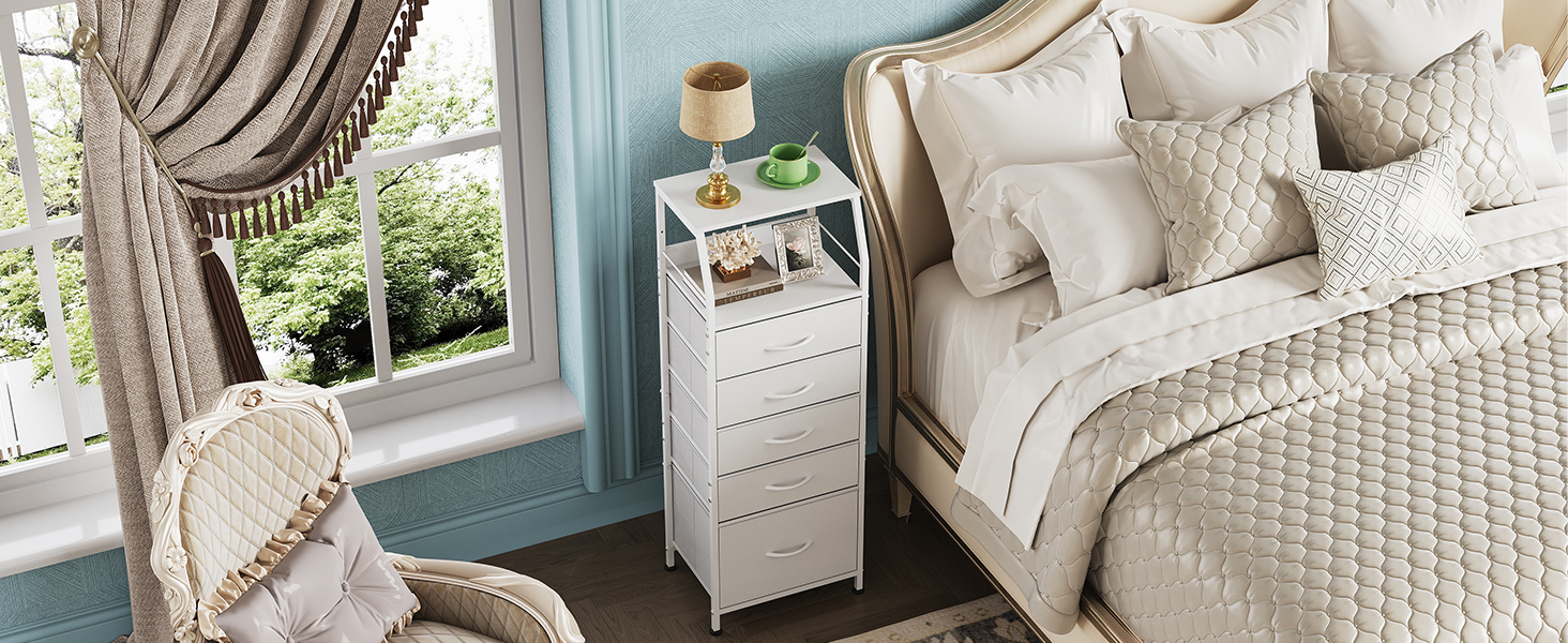 Amazon.com: WLIVE Black Fabric Dresser for Bedroom, Tall