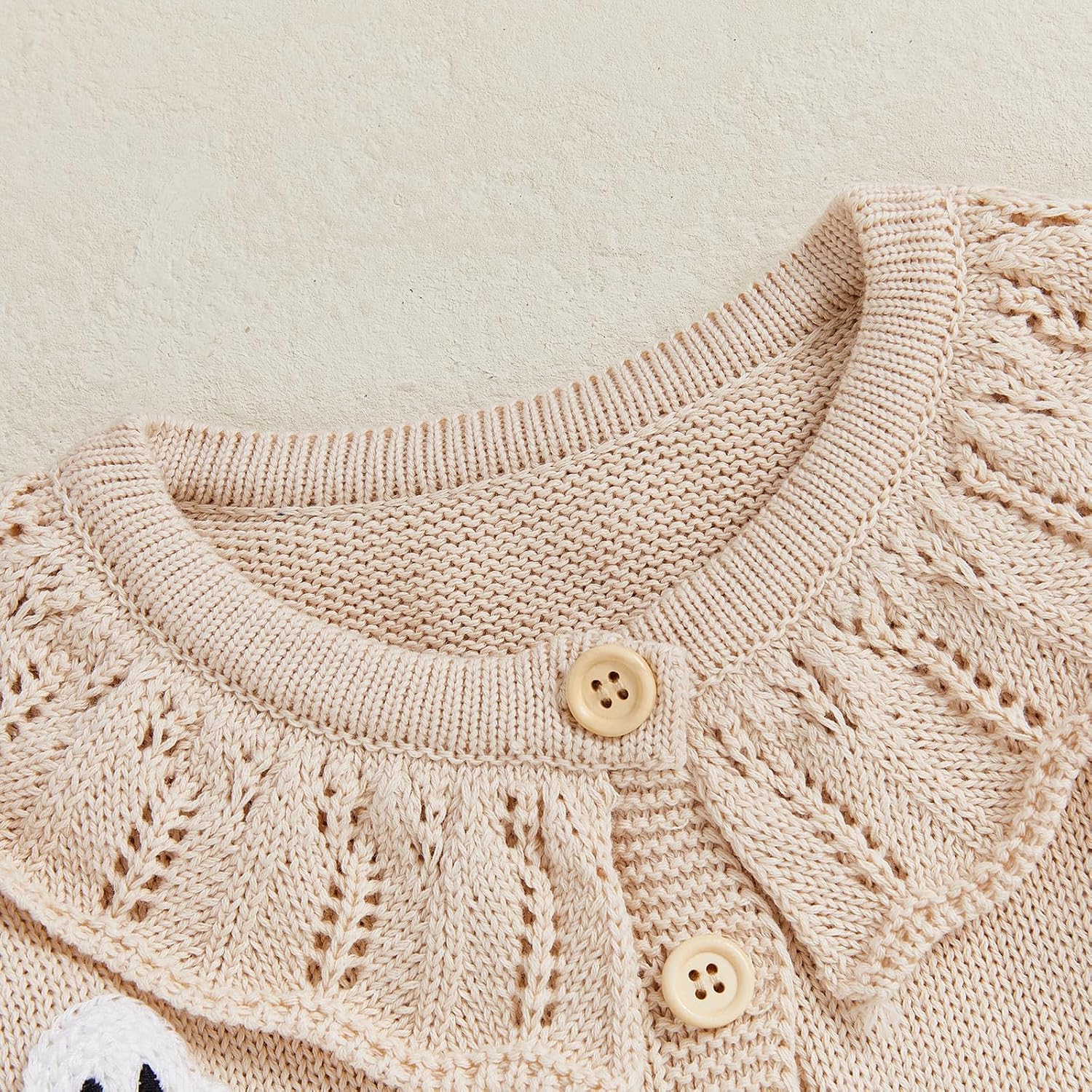 Toddler Girl Cardigan Sweater Solid Color Button Up Lapel Chunky Sweaters Blouse Jacket Infant Baby Knitted Clothes