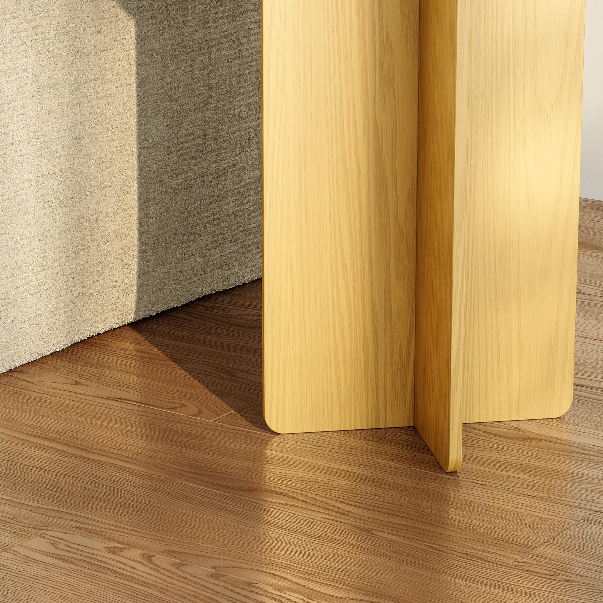 [en.casa] Table d’appoint avec Plateau Rond Petite Table Basse Bout de Canapé Guéridon Design Intemporel Salon Chambre Bureau Entrée Panneau de Particules 60 x 40 cm Effet Chêne