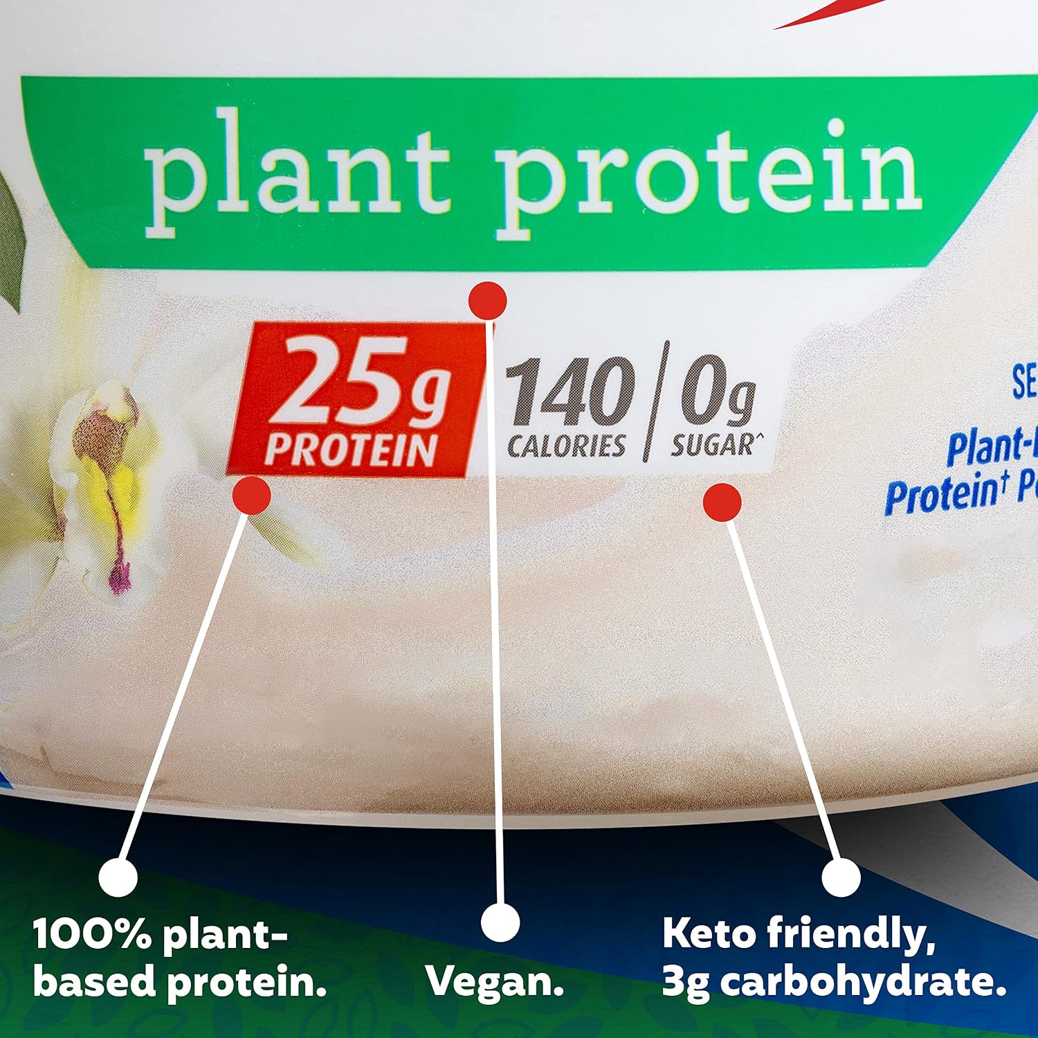 Premier Protein Powder Plant Protein, Vanilla, 25g Plant-Based Protein, 0g Sugar, Gluten Free, No Soy or Dairy Ingredients