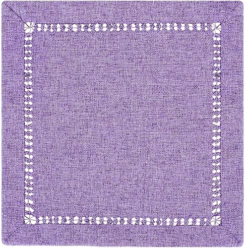 Miniatura 9 de Solid Farmhouse - Camino de mesa rústico con dobladillo cosido lavanda lila morado claro (14 x 90 pulgadas)