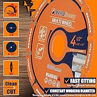 Vista 2 de Hoja de sierra de madera de carburo de 4-1/2 pulgadas (3 unidades), rueda de corte ultrasierra para cortar madera y plástico duro