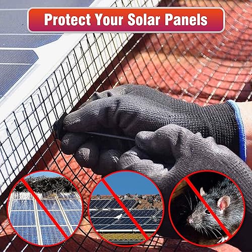 Miniatura 3 de MAPORCH Pantalla de malla solar de 6 pulgadas x 120 pies para paneles solares a prueba de aves, panel solar protector de pájaros y acero galvanizado