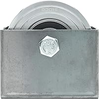 Vista 6 de Rueda con ranura en V de 4 pulgadas, acero sólido, rueda de puerta corredera, resistente, rueda de puerta de metal, rueda en forma de V invertida