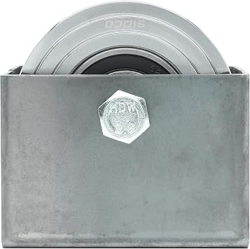 4 Inch V-Groove Wheel - Solid Steel - Sliding Gate Wheel Heavy Duty Track Wheel - Metal Gate Wheel - Inverted V Shape Wheel for Slide Gates with Bolt V Groove 4 Inch Wheel & Box