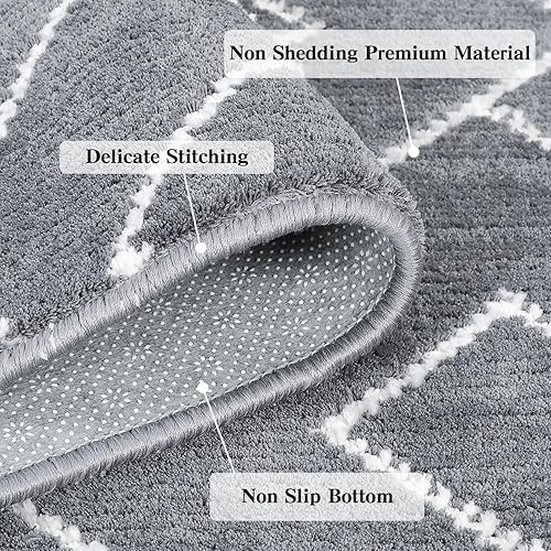 Miniatura 5 de GAOMON Alfombra para sala de estar, alfombra para dormitorio, alfombra de 4 x 6 pies, alfombra de pelo largo, alfombra moderna, esponjosa, alfombra