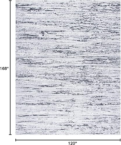 Miniatura 137 de SAFAVIEH Amelia Collection - Alfombra de área de 9 x 12 pies, gris y azul marino, diseño abstracto moderno, no desprende pelusa y de fácil cuidado