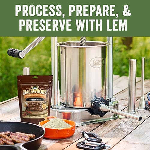 Miniatura 6 de LEM Products Backwoods Condimento de salchichas frescas italianas dulces, ideal para caza silvestre y carne doméstica, sazona hasta 25 libras de