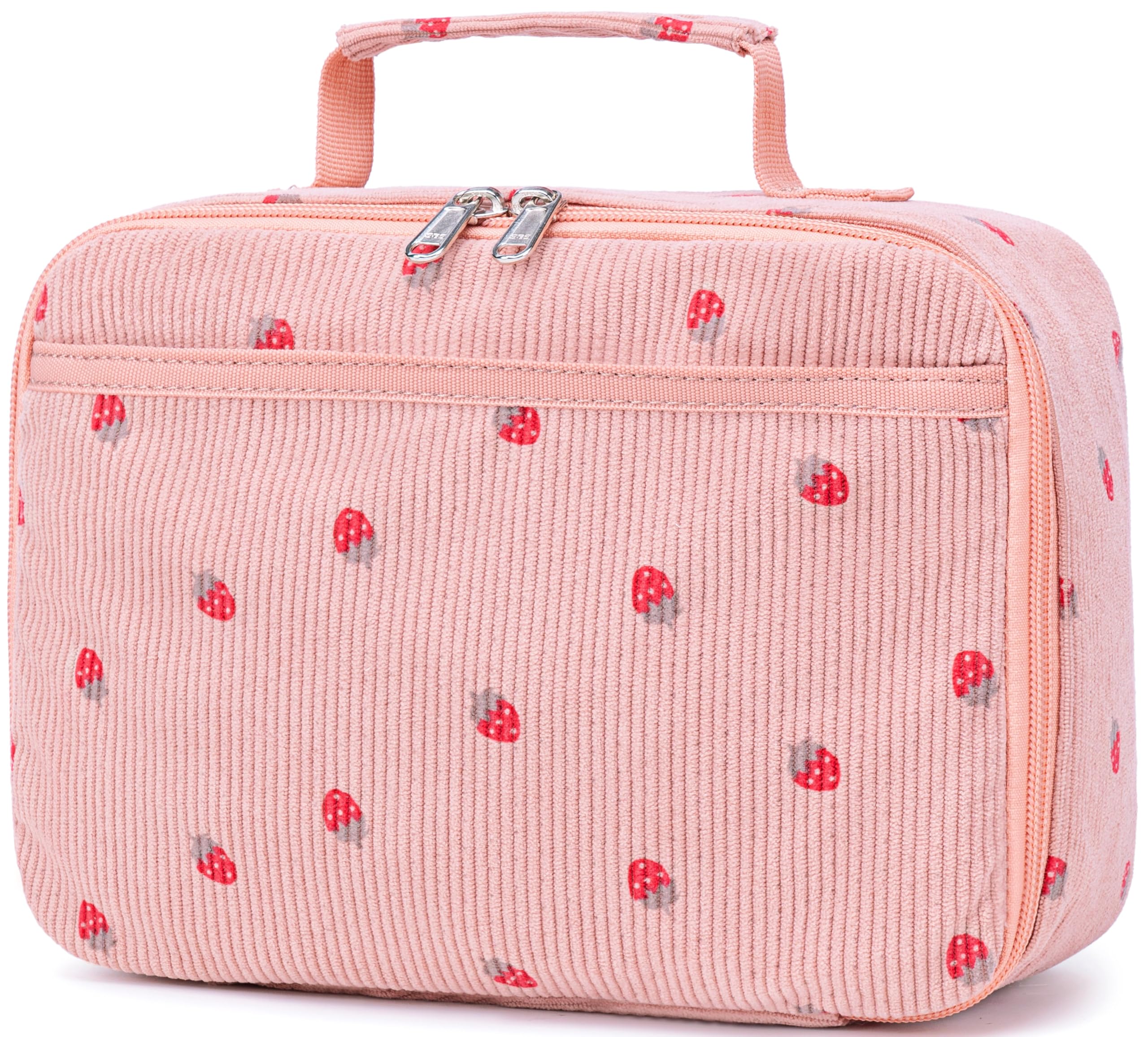 LEDAOU Children's Lunch Bag Boys Girls 5L Lunch Bag Insulated Bag with Zip Thermal Bag Lunch Bag Cool Bag for School Hiking Work (Strawberry Leg Red) — image 1