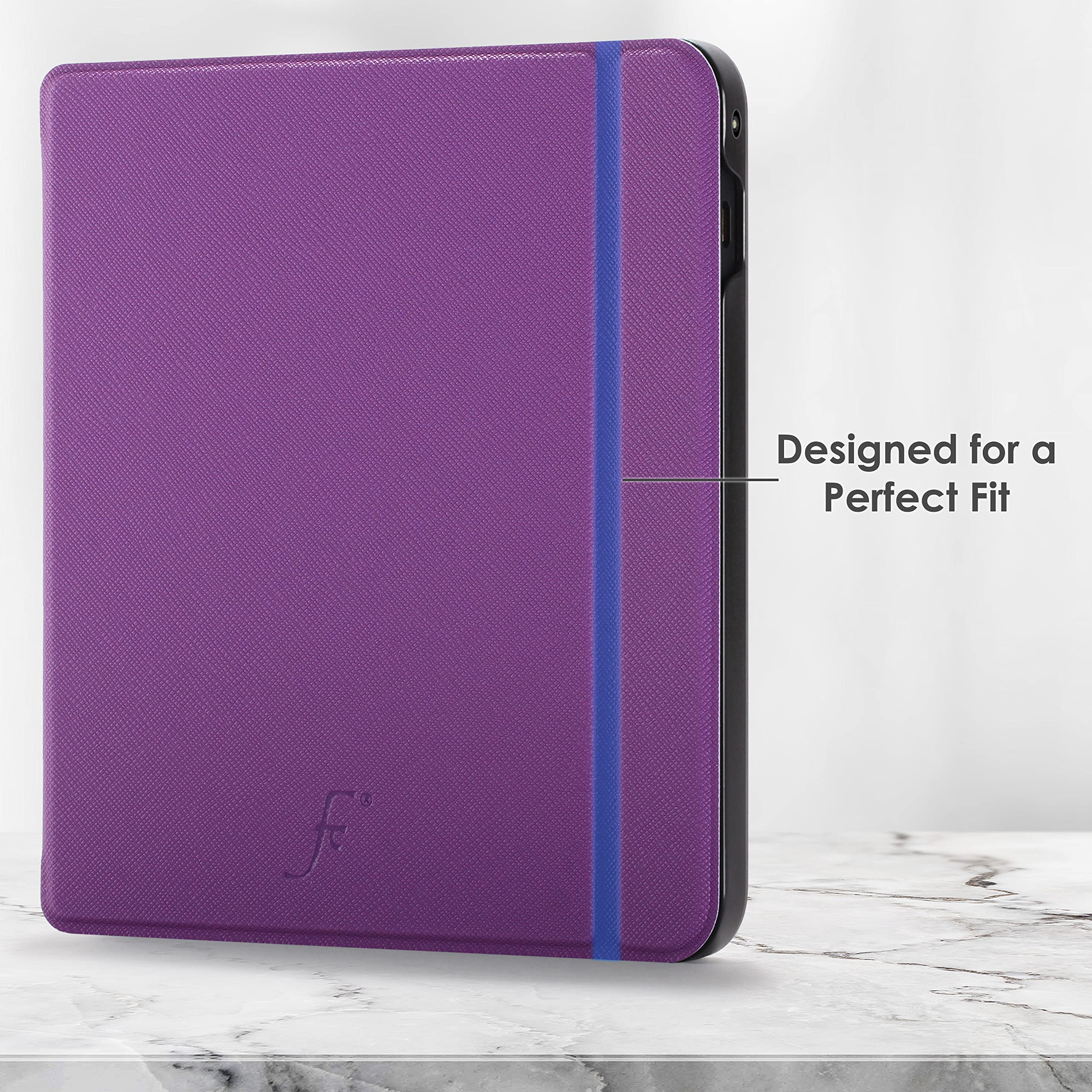 Forefront Cases Funda para Kobo Sage (Modelo: 2021) - Delgado, Ligera y Protectora Funda para Kobo Sage - Smart Auto Sueño Estela Función (Carcasa) - Púrpura — view 7