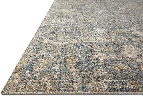 Miniatura 4 de Chris Loves Julia x Loloi Rosemarie Collection ROE-03 - Alfombra de área de 10 pies x 14 pies, arenaazul