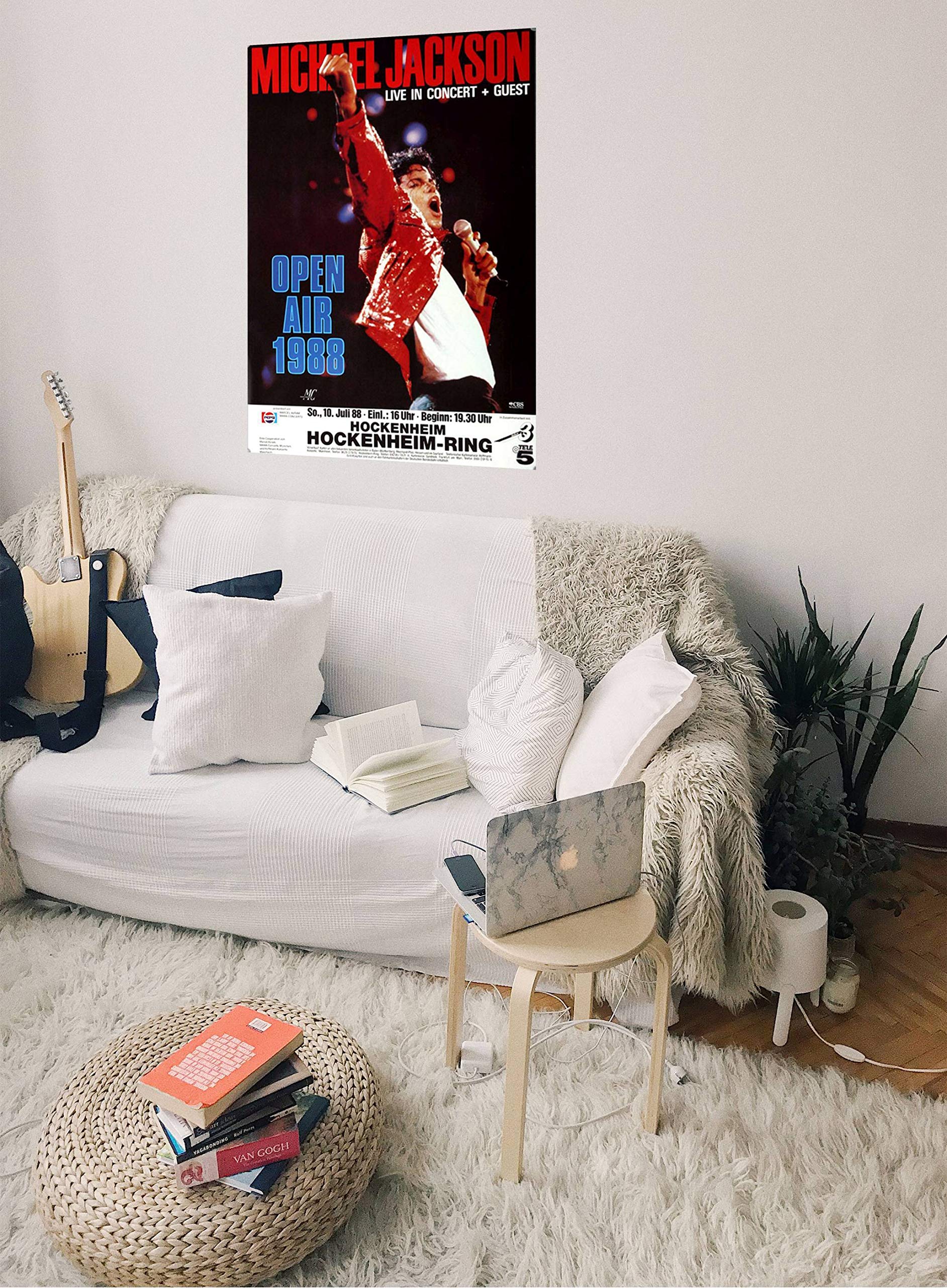 Michael Jackson - Bad World, Hockenheimring 1988 » Konzertplakat/Premium Poster | Live Konzert Veranstaltung | DIN A1 «