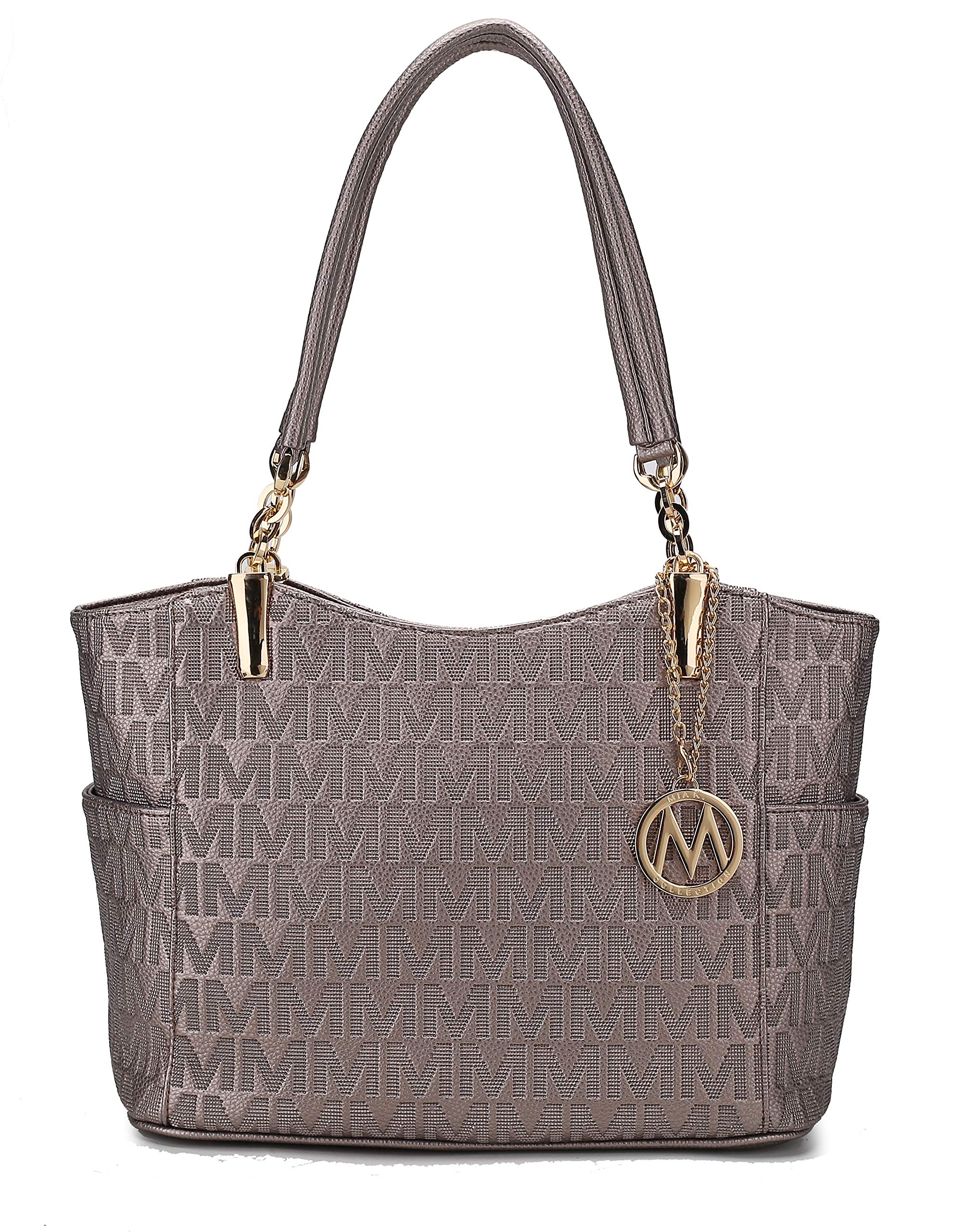 MKF CollectionSignature Tote Bag for Women, Shoulder bag Vegan Leather Top-Handle Handbag Purse