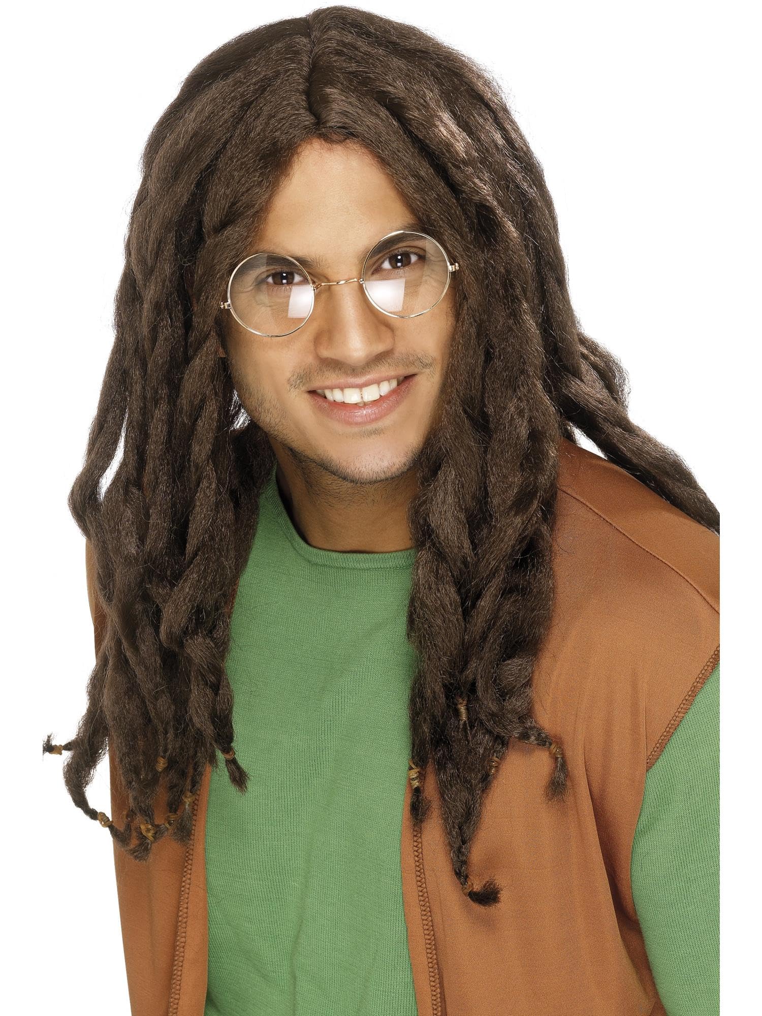 Smiffy's Dreadlock Wig, - Wig Fancy Dress Mens Rasta Dreadlock Dreadlocks New Jamaican Costume Party Bobsleigh Team 90S Brown