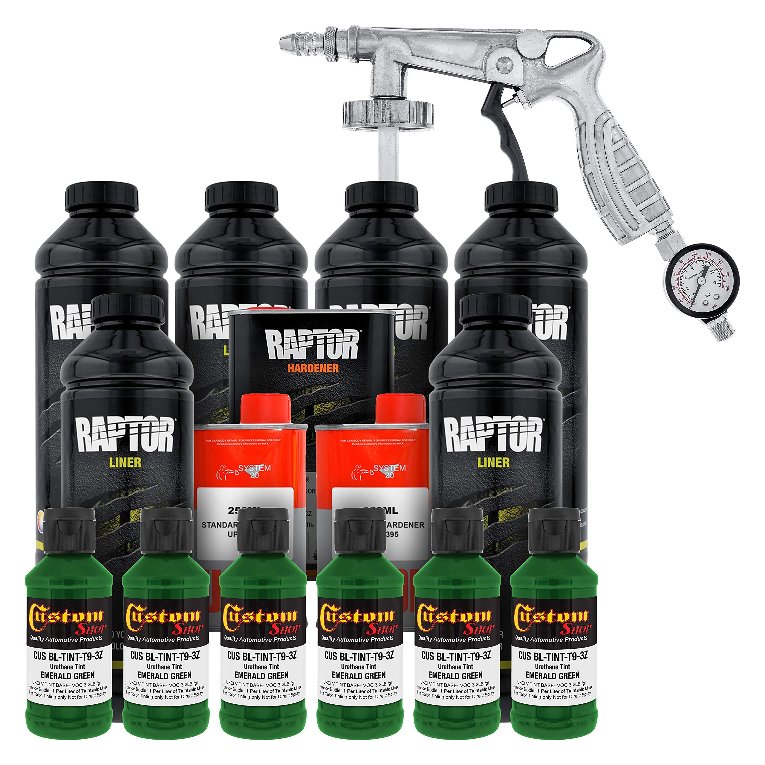 Buy UPol Raptor Emerald Green Urethane SprayOn Truck Bed Liner Kit
