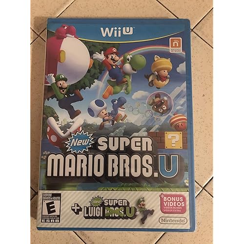 New Super Mario Bros. U + New Super Luigi U. (With Case, Wii U, 2015)