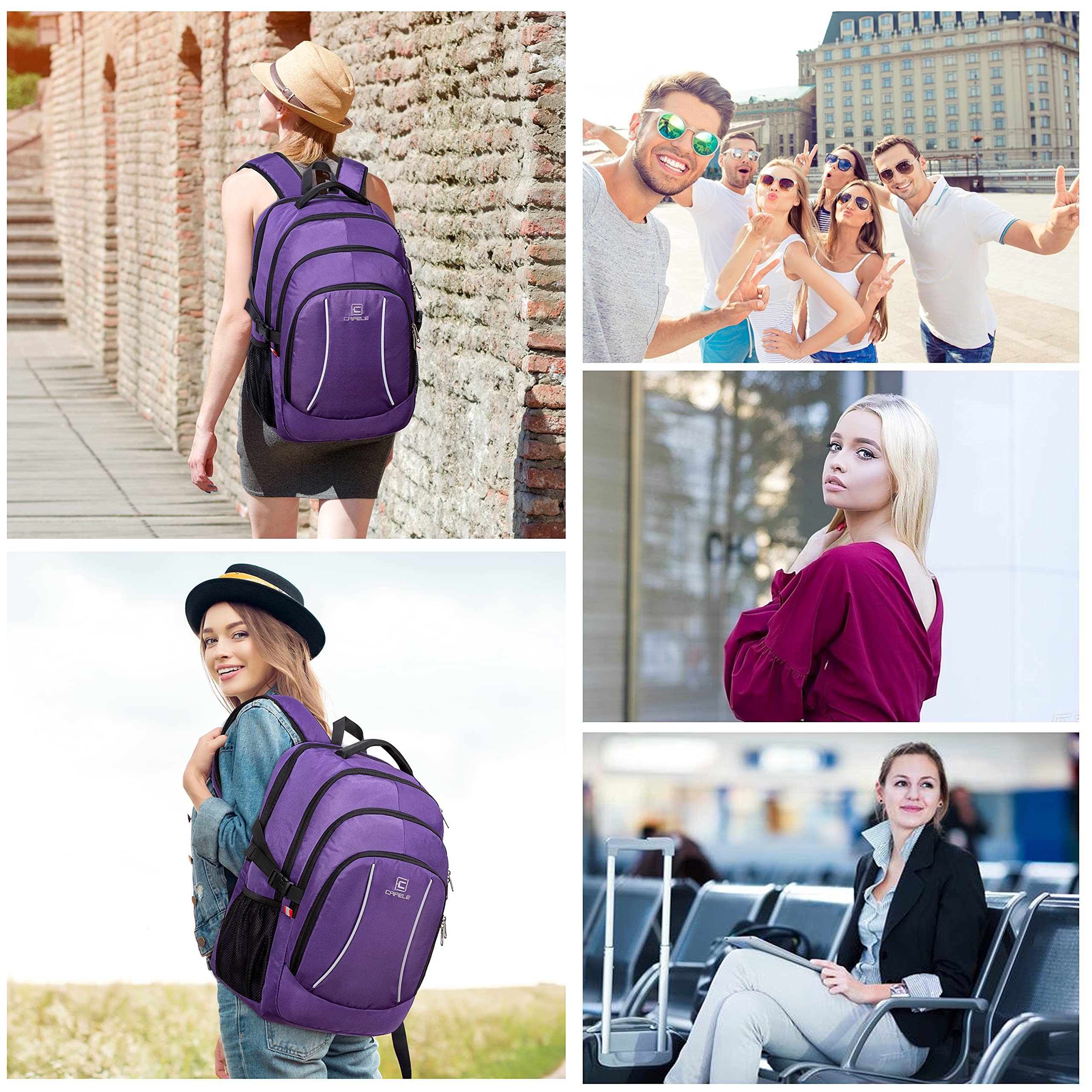 Mochila RFID antirrobo, Mochila Escolar para Notebook, Mochila Escolar Juvenil, Mochila Impermeable con Puerto de Carga USB, Mochila de Viaje de Negocios para Hombres y Mujeres