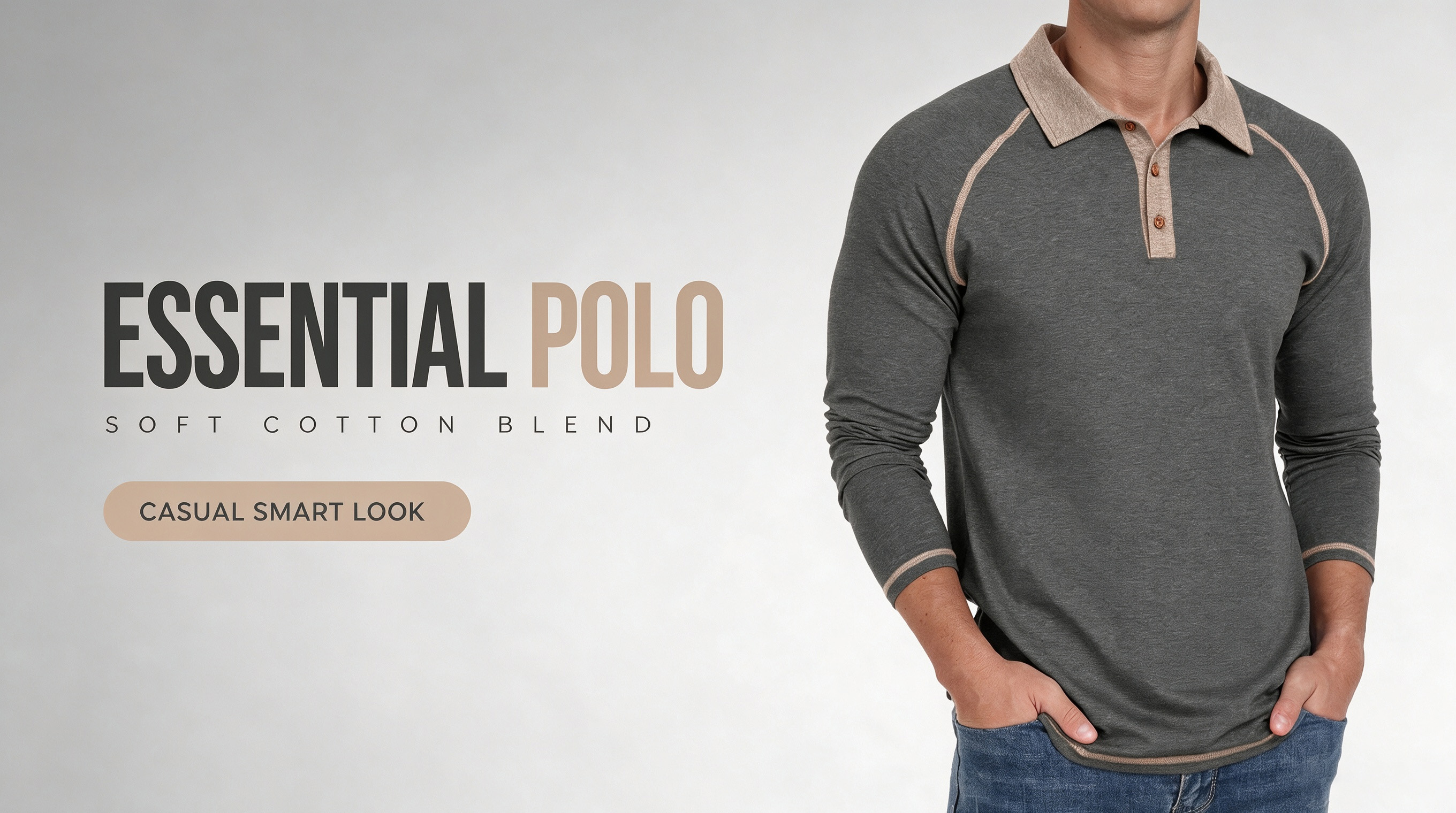 Camiseta polo para hombre de manga larga de Sailwind, algodón, casual, raglán, para golf miniatura 7