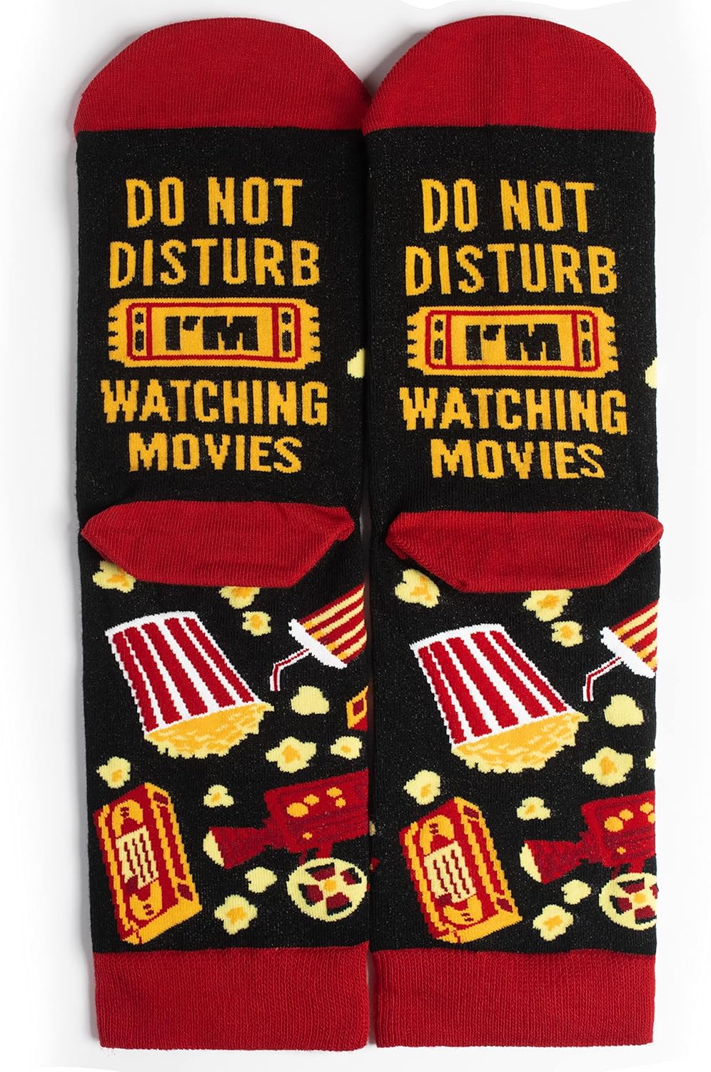 Lavley Do Not Disturb I'm Watching Movies Socks - Funny Gift for Movie Lovers and Film Buffs - Unisex for Men, Women, & Teens - Image 4