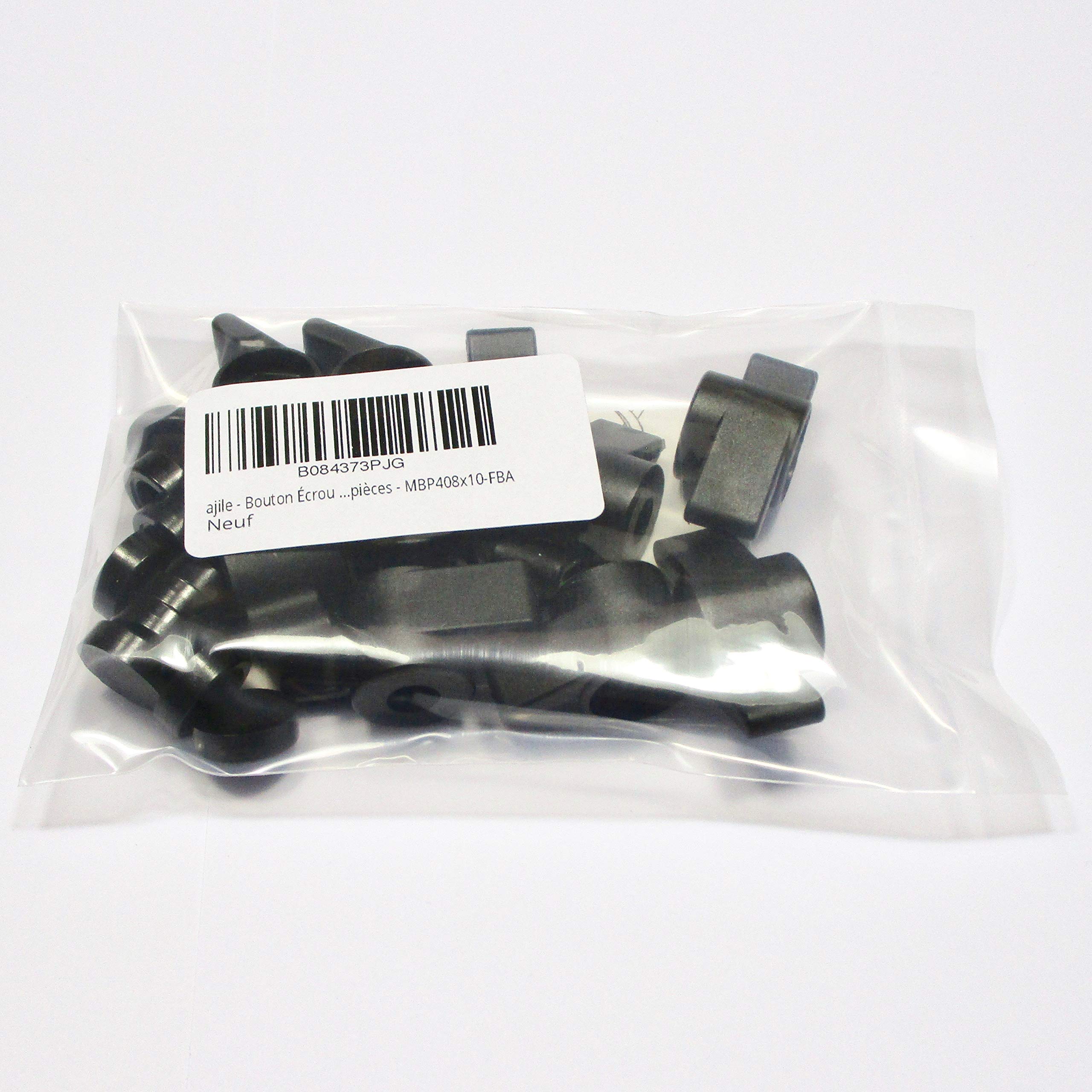 10 Manopole A Farfalla In Plastica Nera Per Vite M8 - Larghe 40 Mm, Chiave 13 Mm - Foto 12