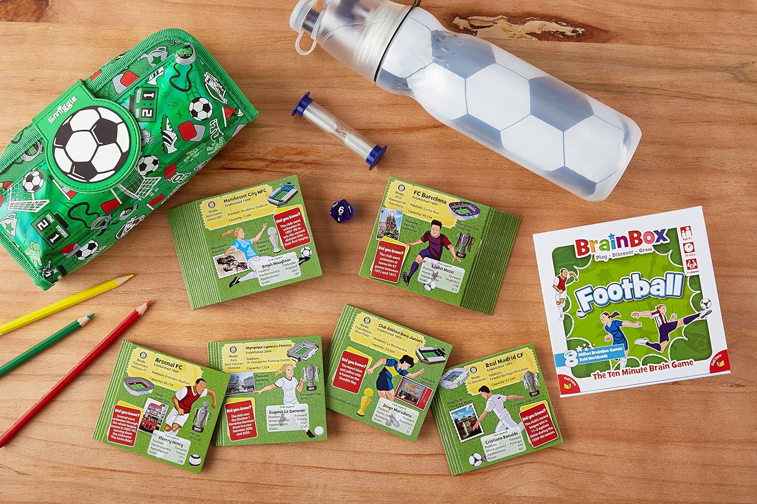 BrainBox Football (2022), Card Game, Ages 8+, 1+ Players, 10+ Minutes Playing Time