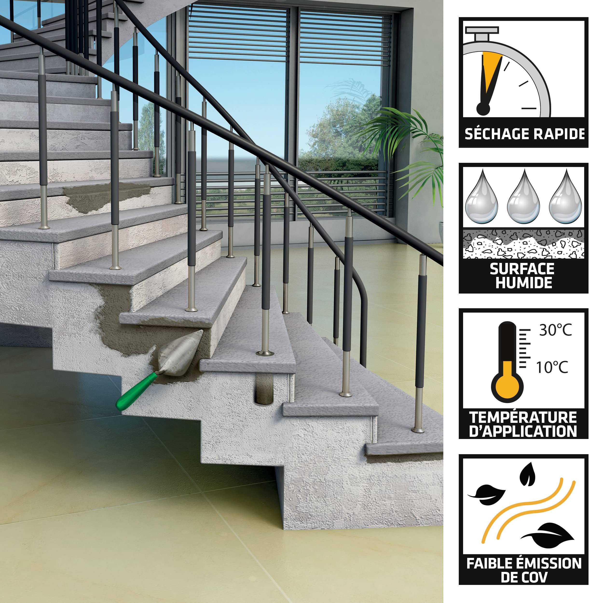 SIKA - Adhésif structural bi-composant - Sikadur-31+ gris - Collage et réparation de béton et autres matériaux - Intérieur et extérieur - 1,2 kg